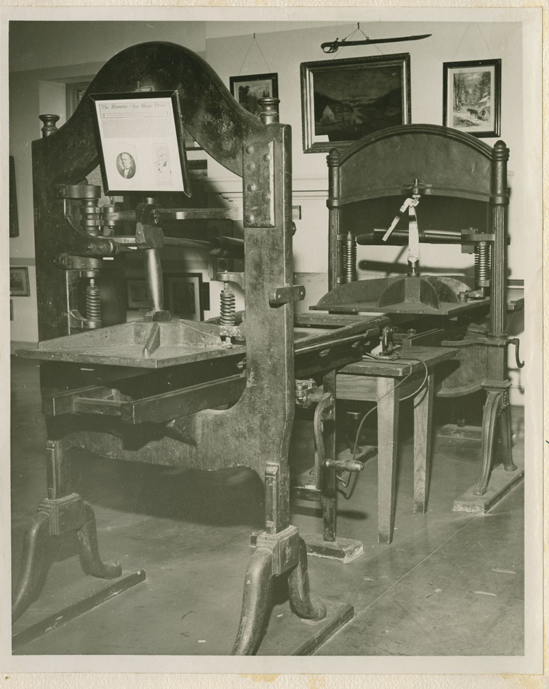 photocollection : Places: Halifax, Halifax Co.: Buildings: Archives: The Old Printing Presses