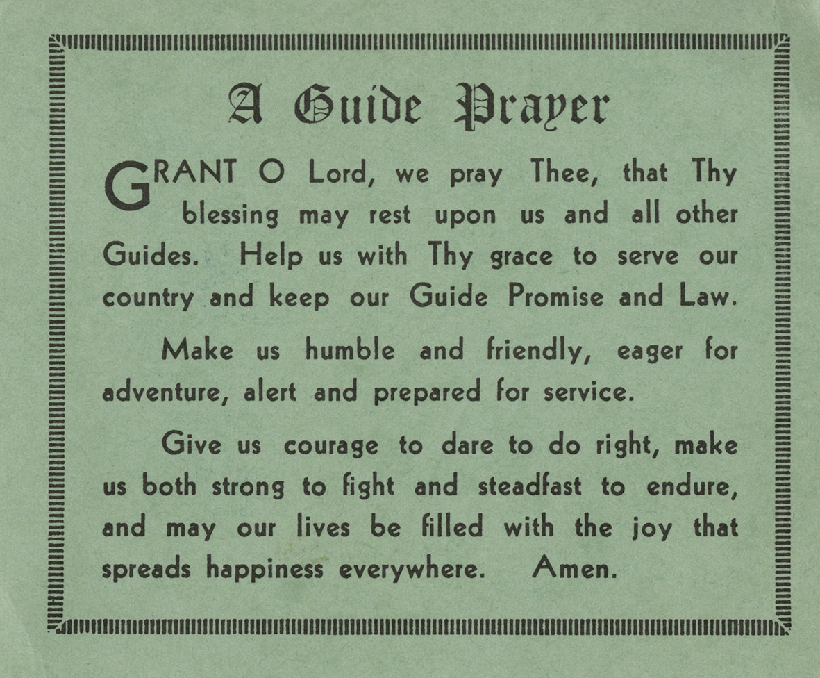 communityalbums - Guide Prayer/Brownie Prayer pocket card