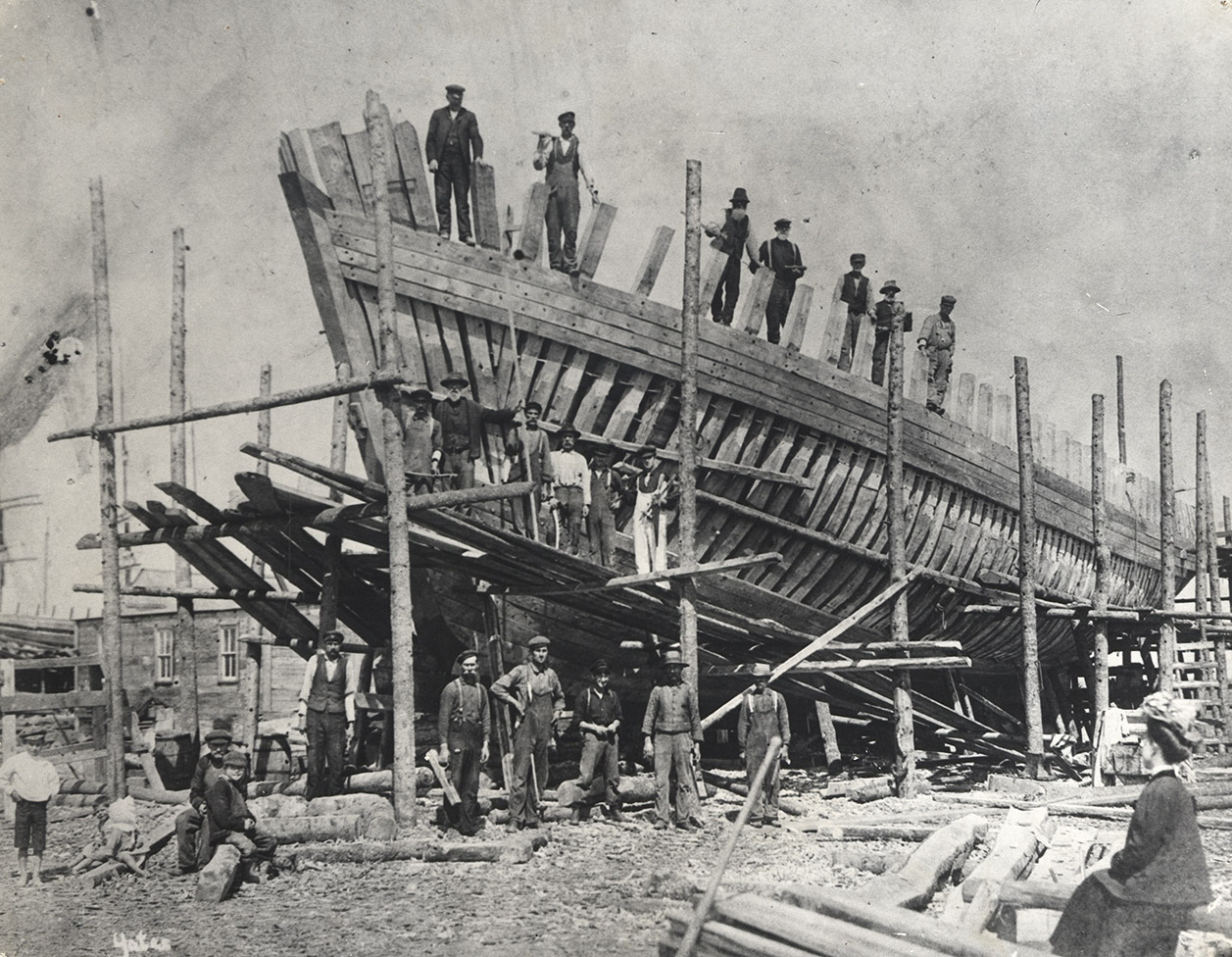 communityalbums - Construction of the schooner Nettie C. in Saulnierville, N.S.