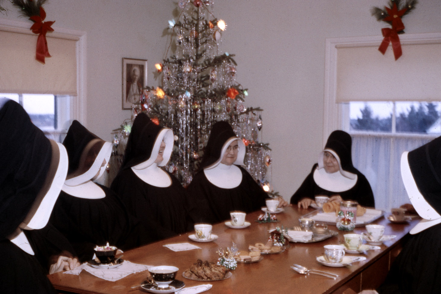 communityalbums - Sisters of Charity-Halifax having tea, Saint Anne’s Convent, Eel Brook (now Ste. Anne-du-Ruisseau), Nova Scotia.