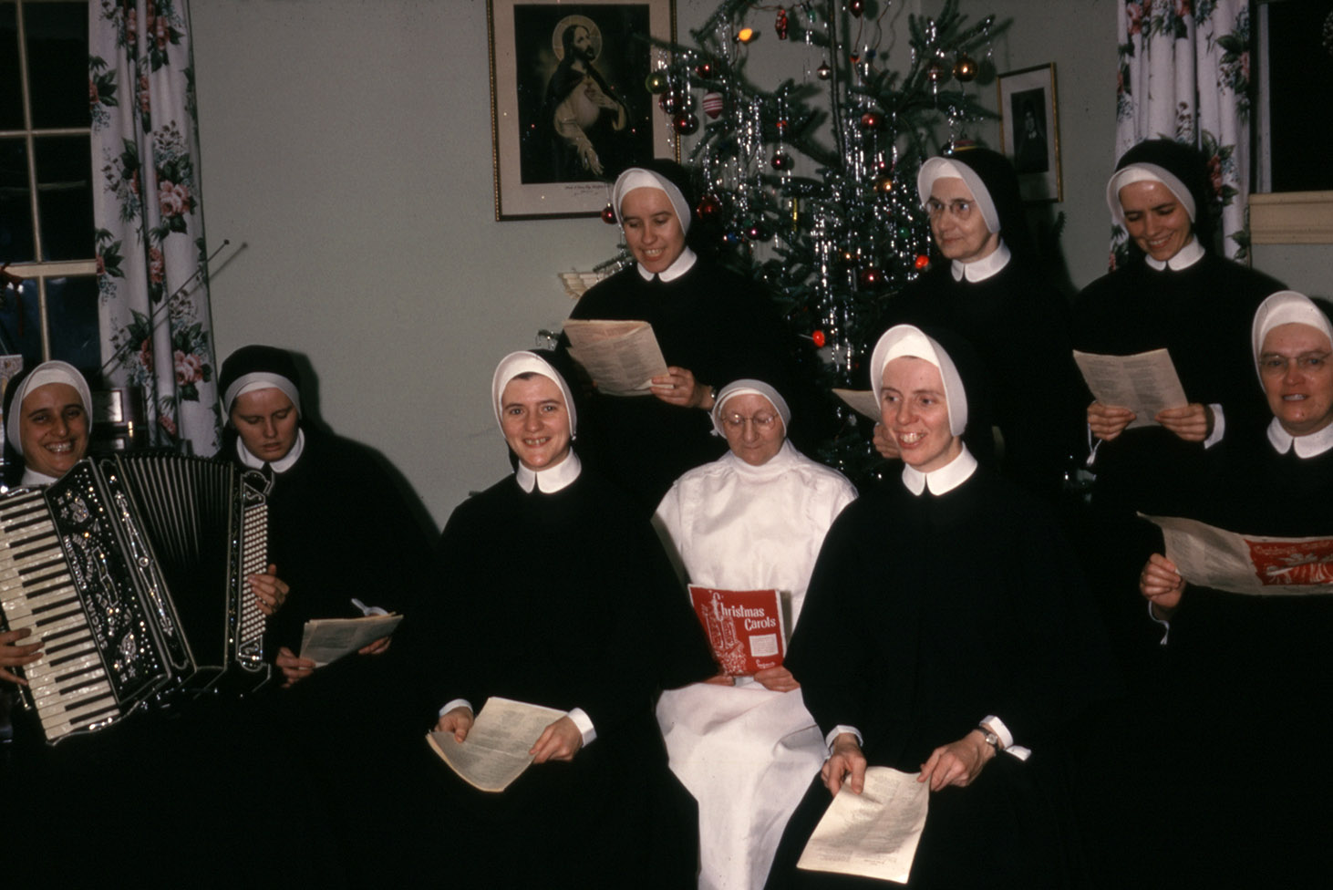 communityalbums - Sisters of Charity-Halifax singing Christmas carols, Our Lady of Lourdes Convent, Stellarton, Nova Scotia.