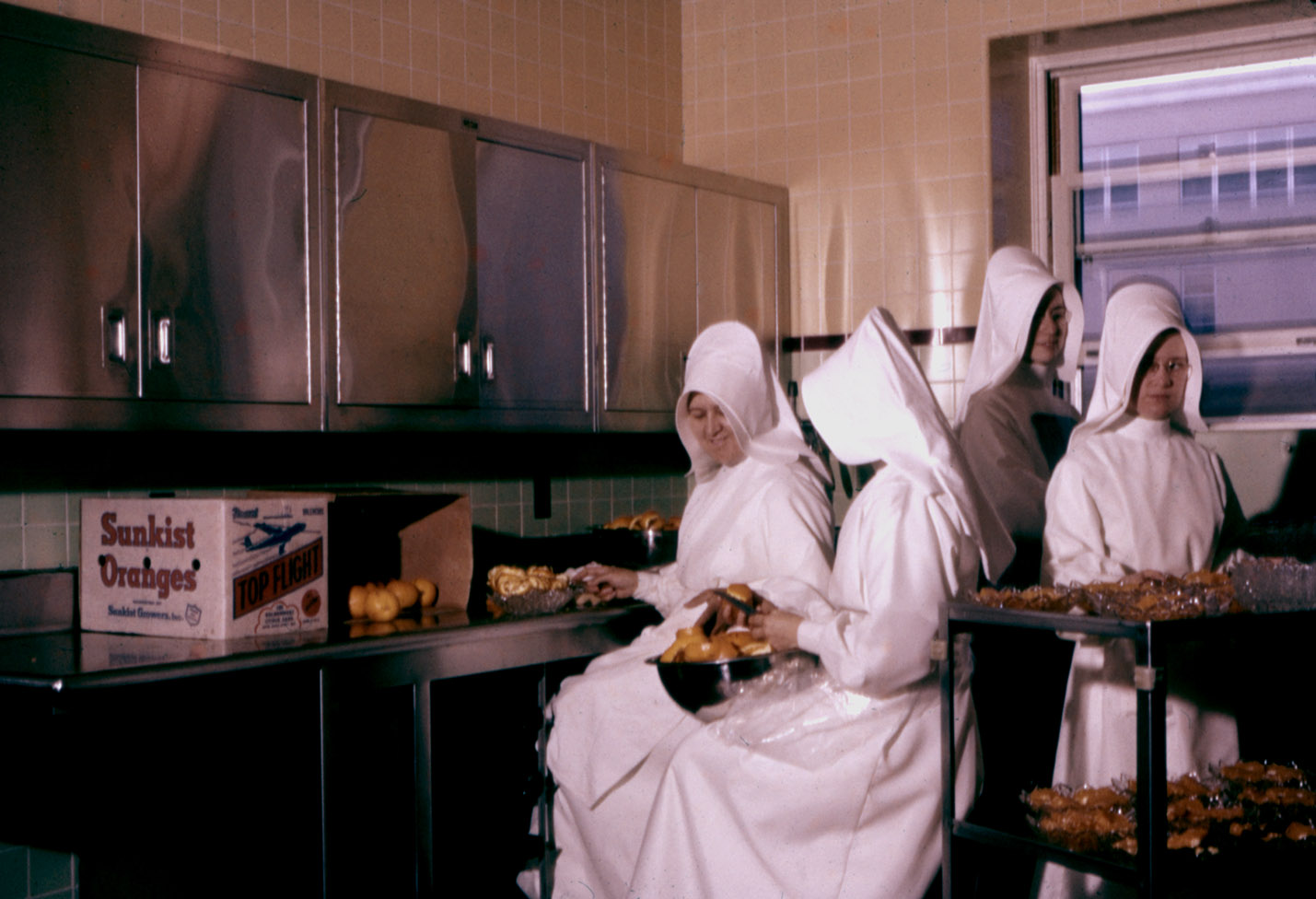 communityalbums - Sisters of Charity-Halifax working in the kitchen, Mount Saint Vincent Mother House, Halifax, Nova Scotia.