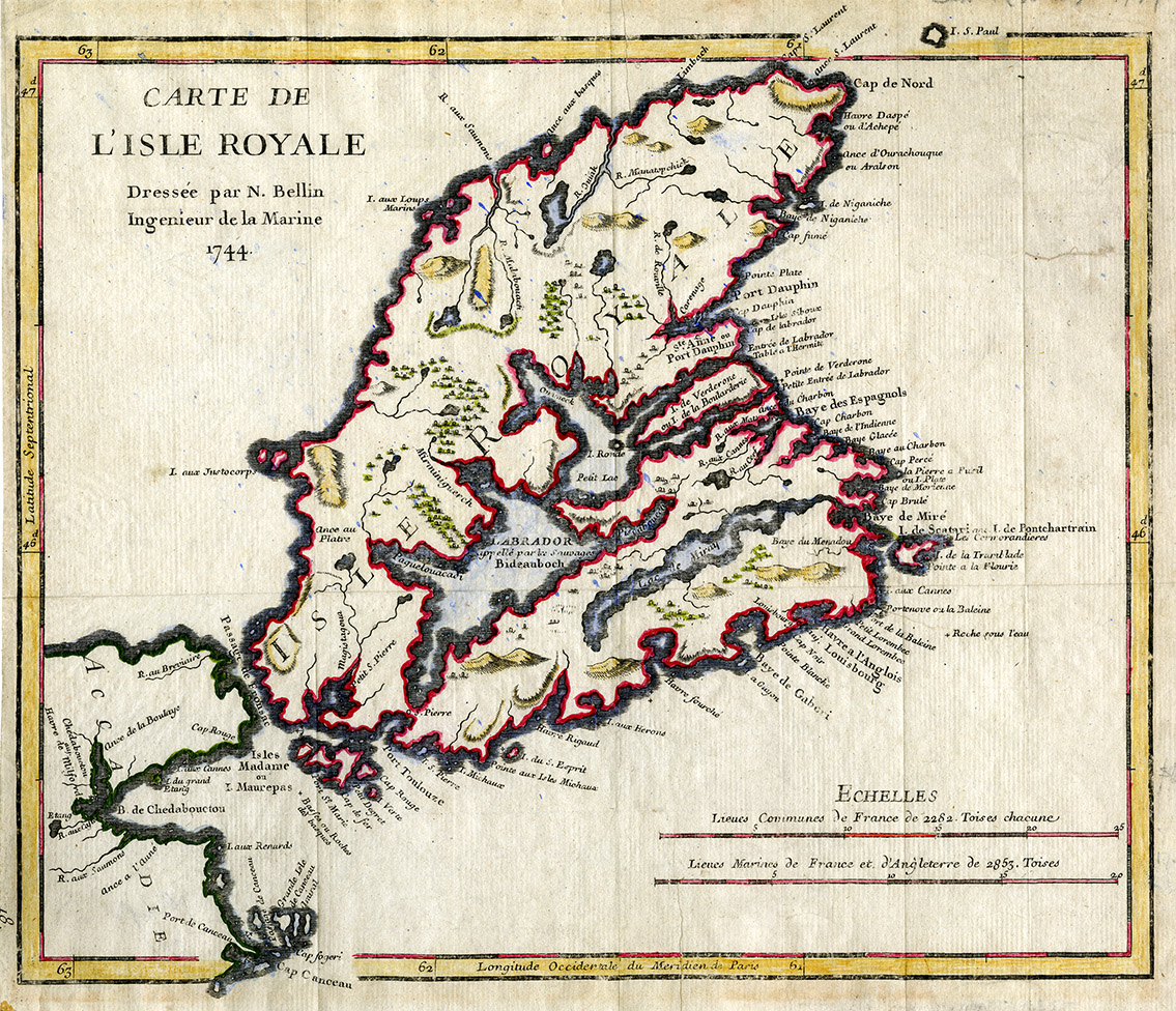 Carte de L'Isle Royale 1744