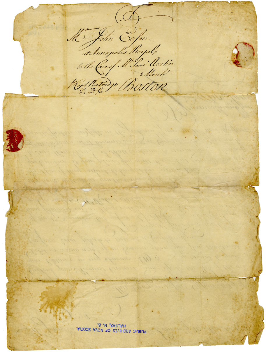 Easson : Letter, Thomas Lane, London, to John Easson