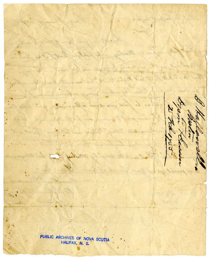 Easson : Letter, B. Hallowell, Boston, to Dyson & Easson