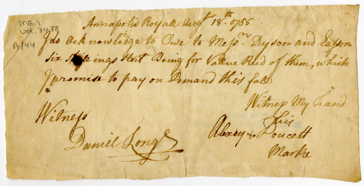 Easson : Promissory note, Alexey Doucett, in favour of Dyson & Easson