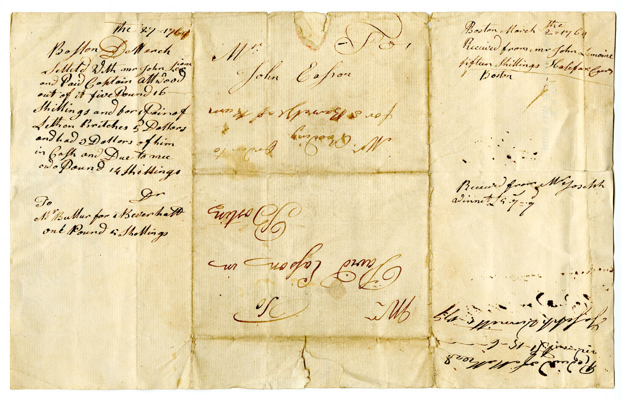 Easson : Letter, John Easson, Annapolis Royal, to David Easson