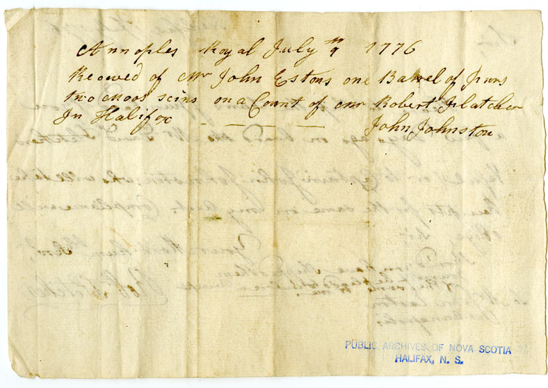 Easson : Letter, Robert Fletcher, Halifax, to John Easton