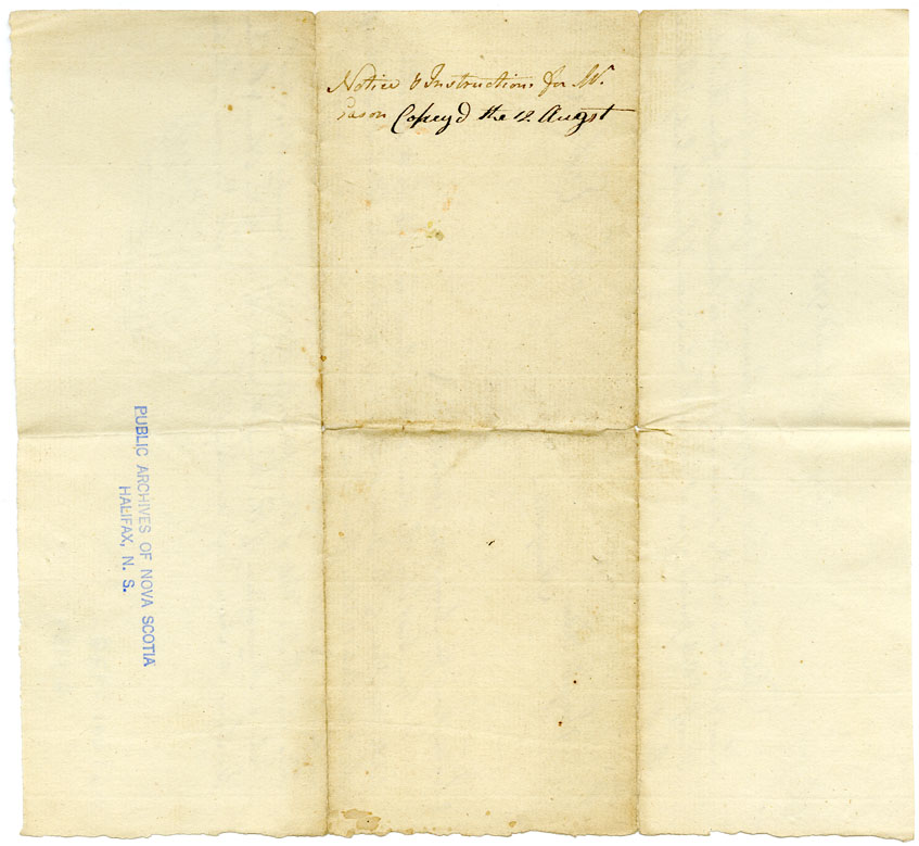 Easson : Notice of eviction, John Easson to Joseph Teboe [Thibault]