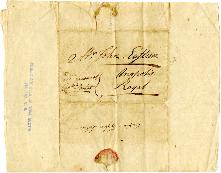 Easson : Letter, John Taylor, Digby, to John Easson