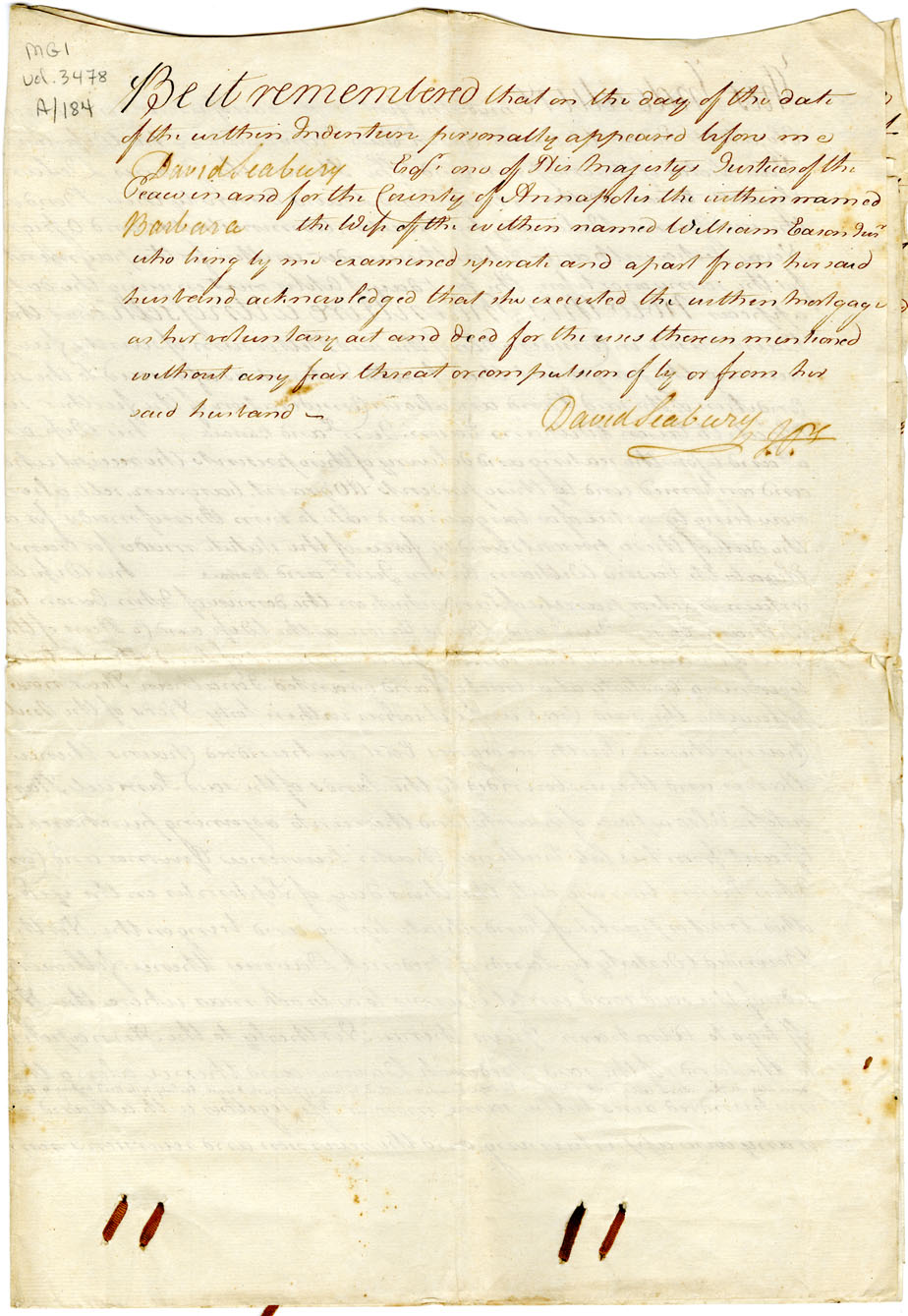 Easson : Mortgage Indenture, Elizabeth Easson, William Easson Jr. and Barbara, his wife, and David Easson to Hon. James DeLancey