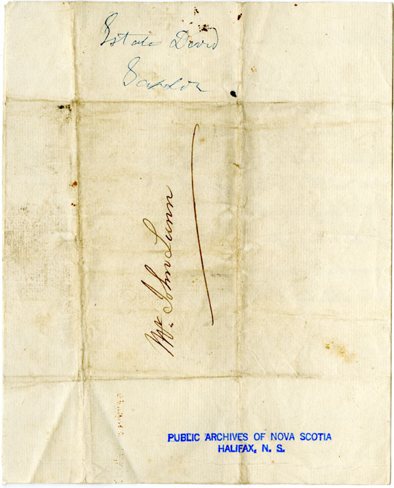 Easson : Letter, H.H. Cogswell, Halifax, to John Lunn