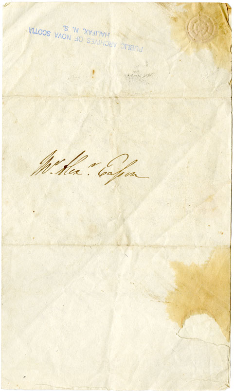 Easson : Letter, William G. Bailey to Alexander Easson