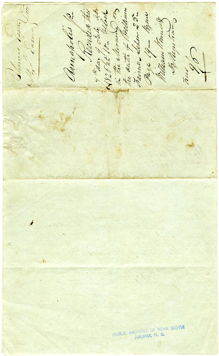 Easson : Indenture, Thomas Easson and his Wife Elizabeth, to Alexander Easson