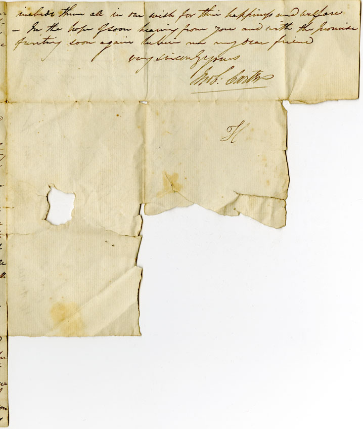 Easson : Letter, John Carter, Saint John, NB, to Alexander Easson