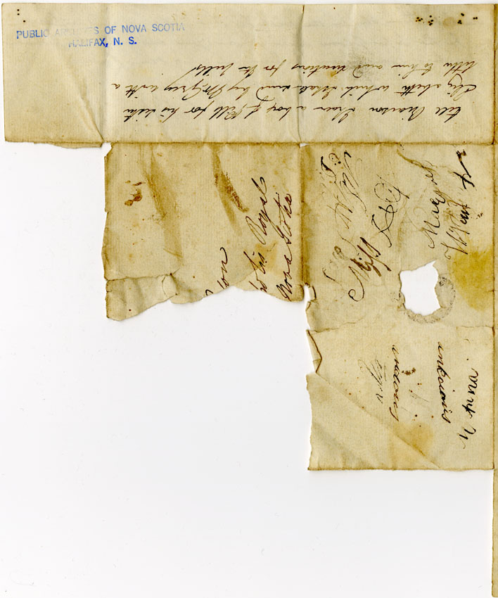 Easson : Letter, John Carter, Saint John, NB, to Alexander Easson