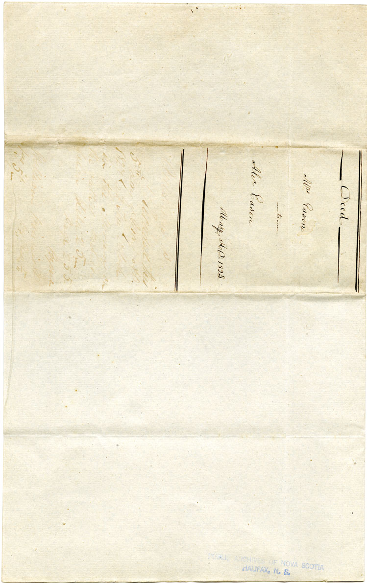 Easson : Indenture, Elizabeth Easson, Annapolis, Widow, to Alexander Easson