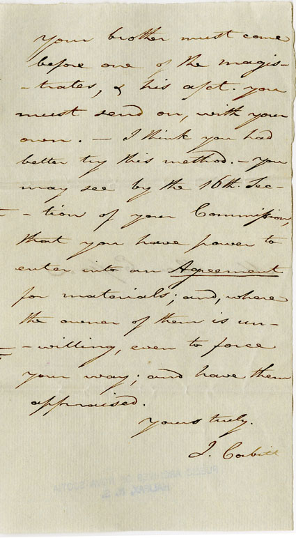 Easson : Letter, I. Corbitt to Alexander Easson