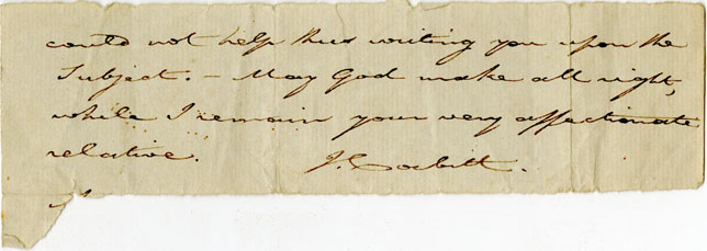 Easson : Letter, I. Corbett to John Easson