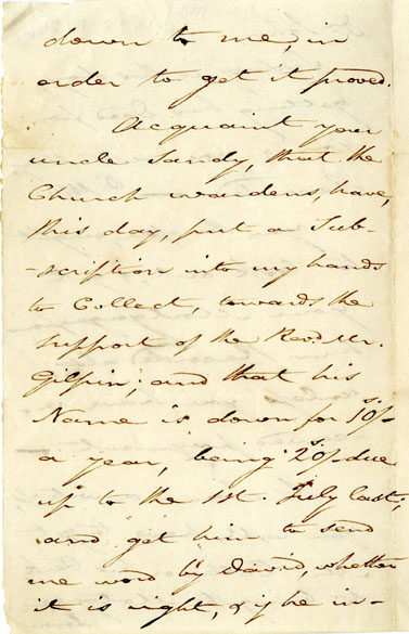 Easson : Letter, I. Corbitt to John Easson