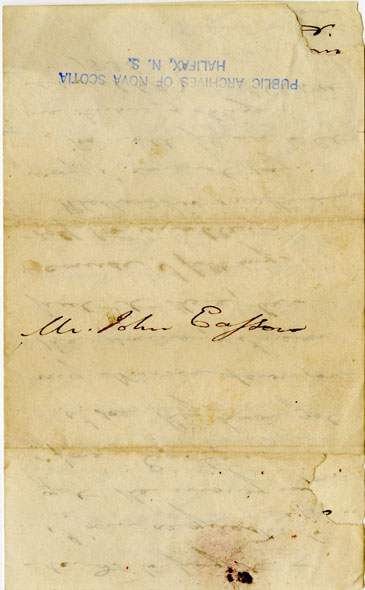 Easson : Letter, I. Corbitt to John Easson