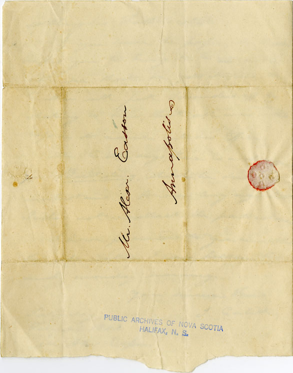 Easson : Letter, I. Corbitt to Alexander Easson