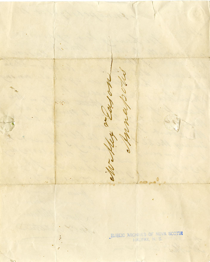 Easson : Letter, John Ditmars, George Vroom, James Whitman and Amos Ritchie, to Alexander Easson