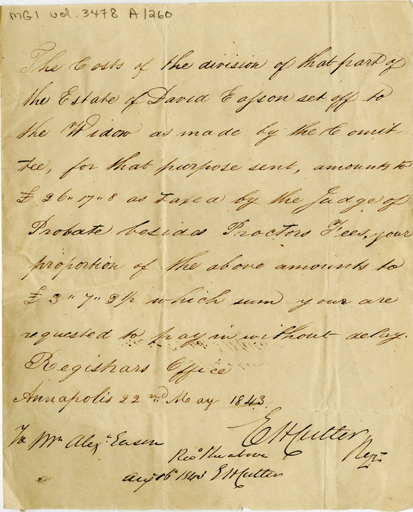 Easson : Letter, E.H. Cutler to Alexander Easson