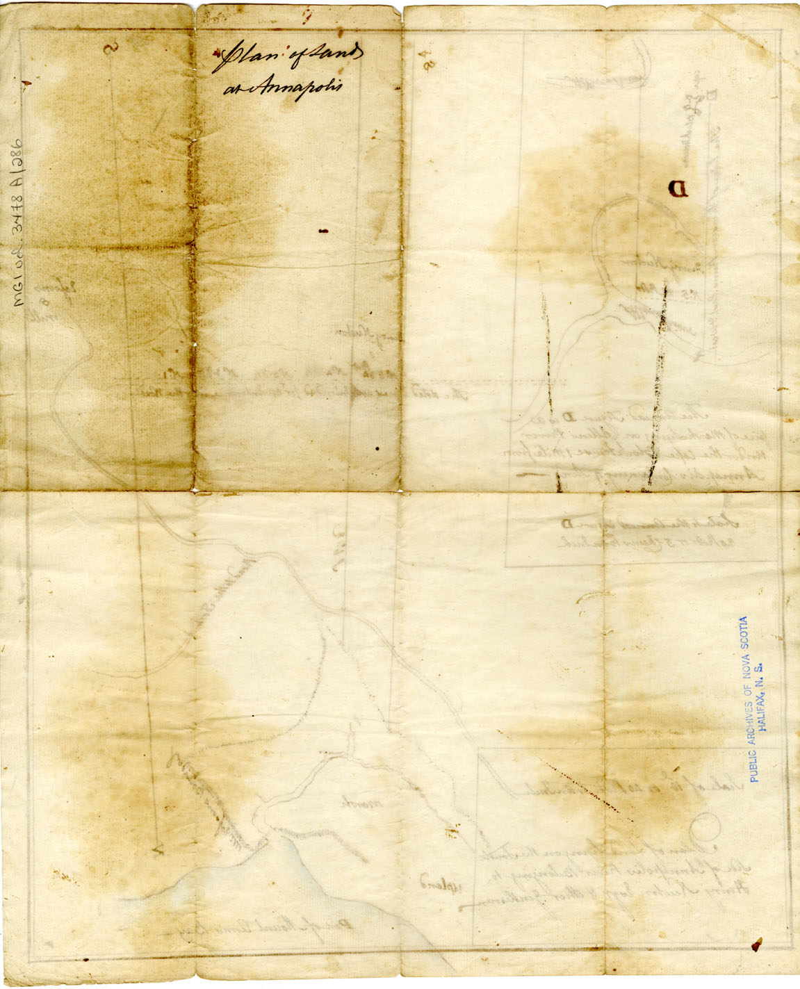 Easson : Plan of Lands at Annapolis