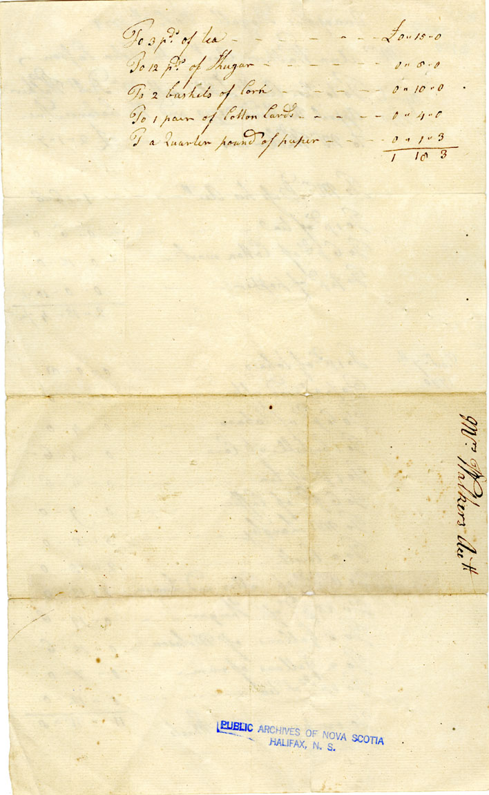 Easson : Account, Mrs. Ann Walker with John Easson