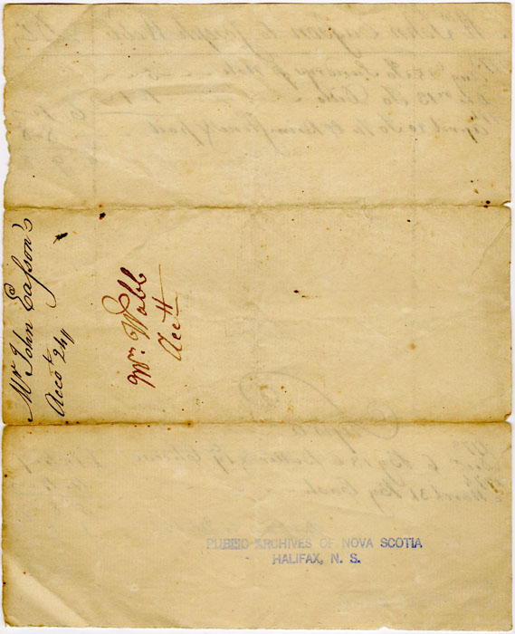 Easson : Account, John Easson with Joseph Webb, Boston