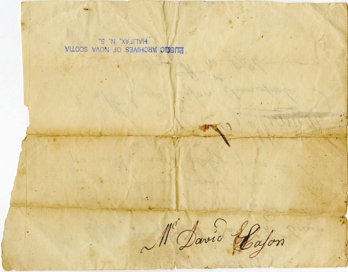 Easson : Letter, Joseph Winniett Jr. to David Easson