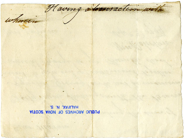 Easson : Letter, William Robertson to Elizabeth Easson