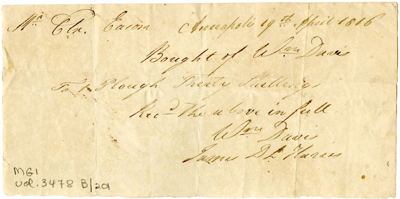 Easson : Account, Alexander Easson with William Davis