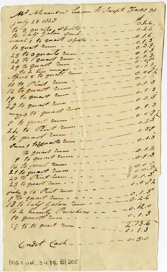 Easson : Account, Alexander Easson with Joseph Foster