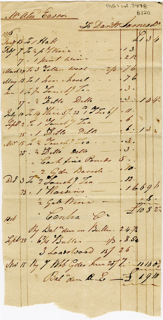 Easson : Account, Alexander Easson with Daniel W. James