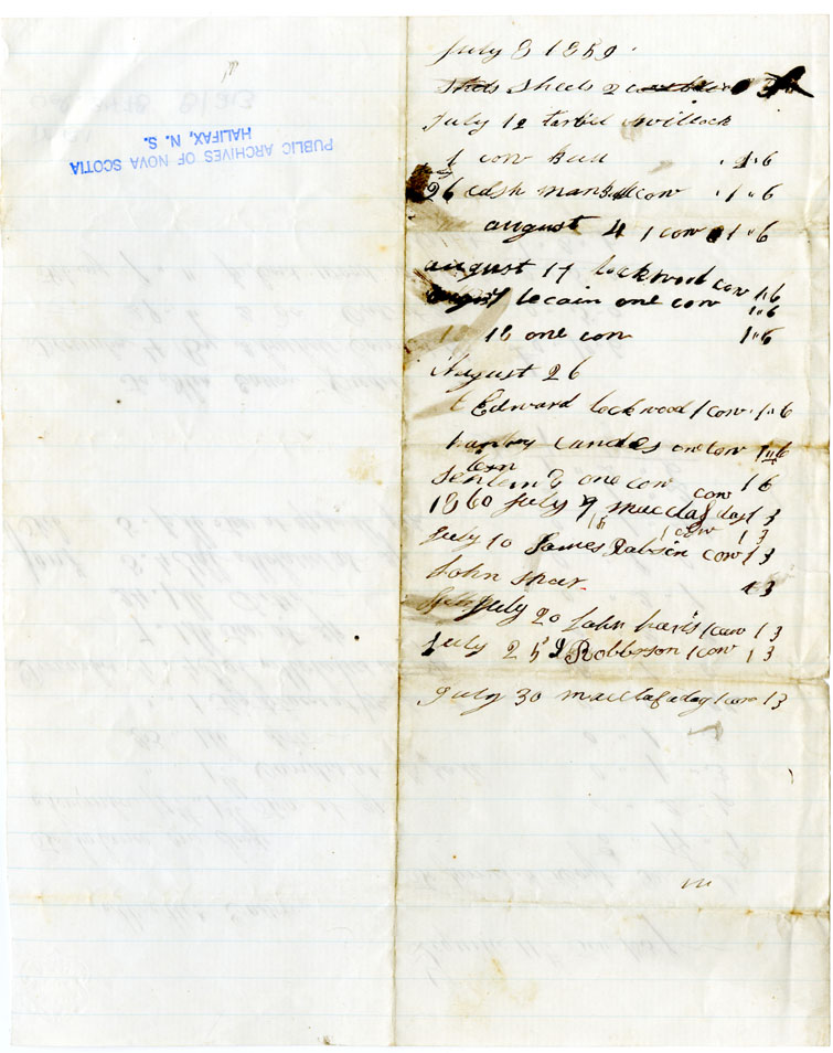 Easson : Account, Alexander Easson with James A. Hoyt