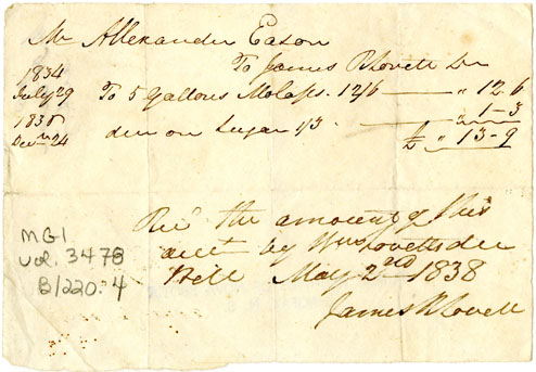 Easson : Account, Alexander Easson with James R. Lovett and Son