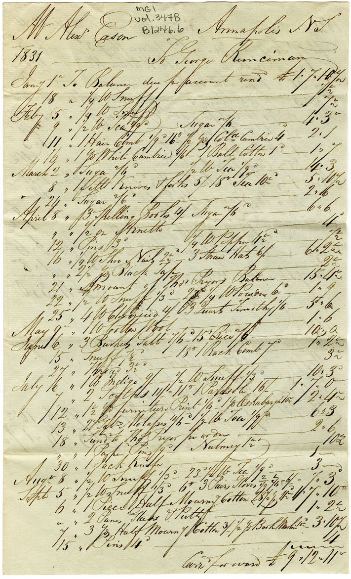 Easson : Account, Alexander Easson with George Runciman