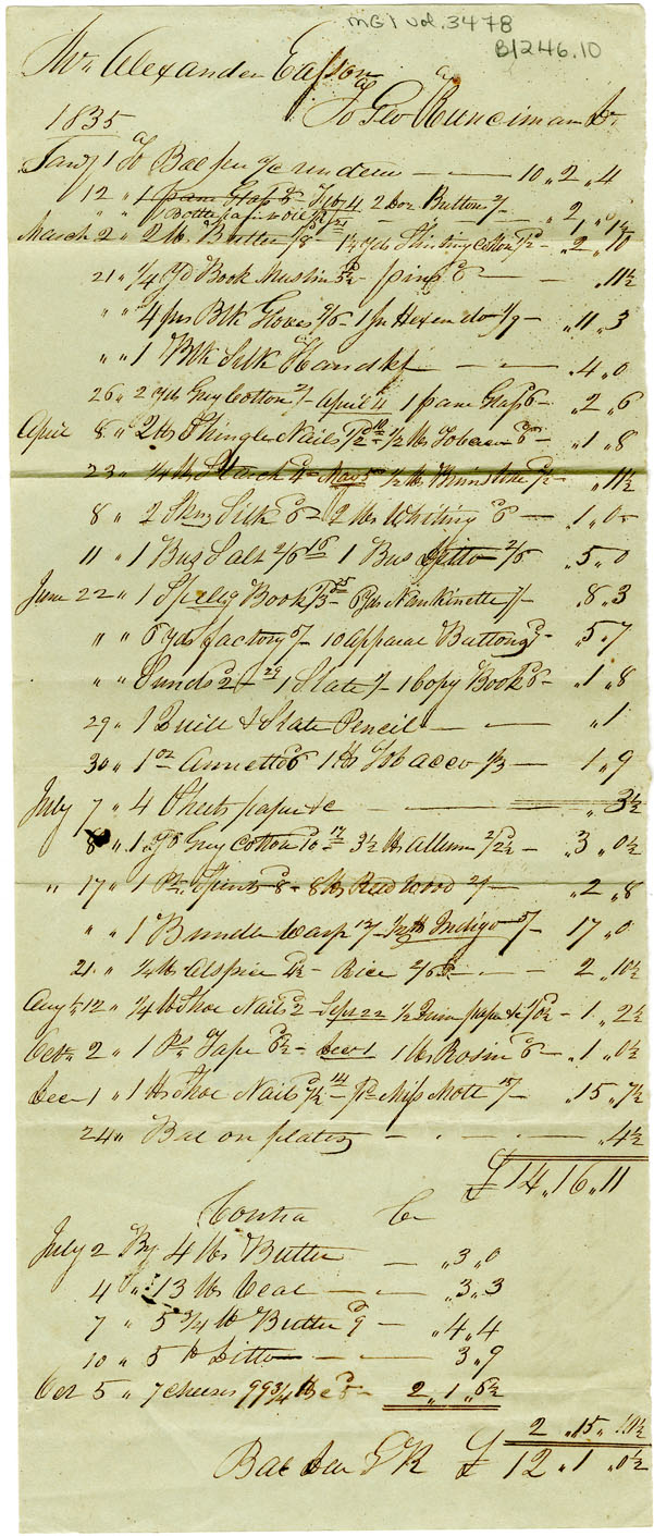 Easson : Account, Alexander Easson with George Runciman