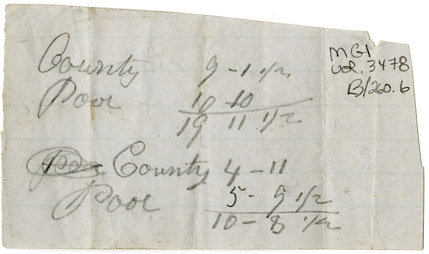 Easson : Miscellaneous note with amounts for county and poor rates