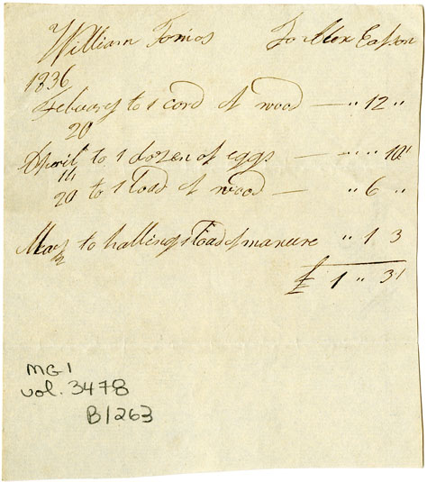 Easson : Account, William Thomas with Alexander Easson