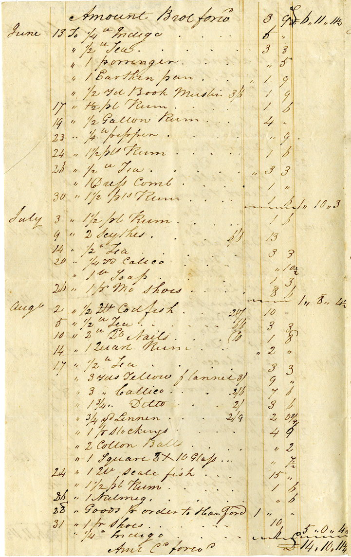 Easson : Account, Alexander Easson with Phebe Walker