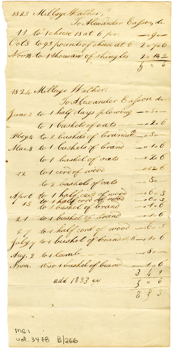 Easson : Account, Millage Walker with Alexander Easson