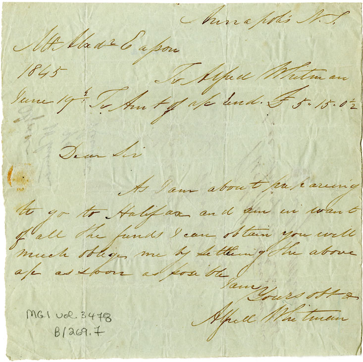 Easson : Letter, Alfred Whitman to Alexander Easson