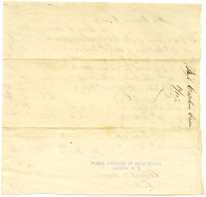 Easson : Account, Caroline Easson with H.F. Burns, Annapolis