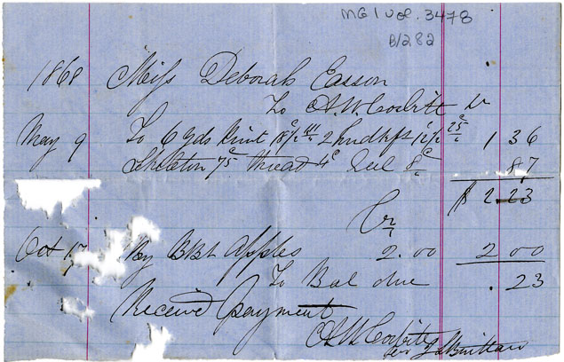 Easson : Account, Deborah Easson with A.W. Corbitt