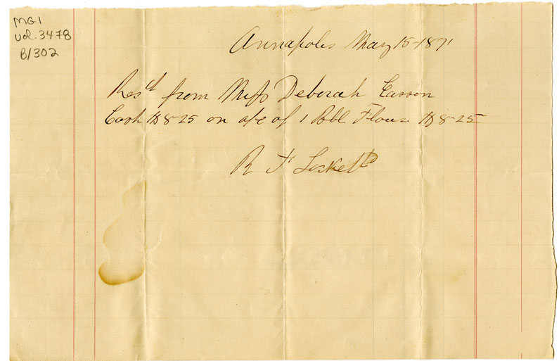 Easson : Receipt, R.J. Laskett