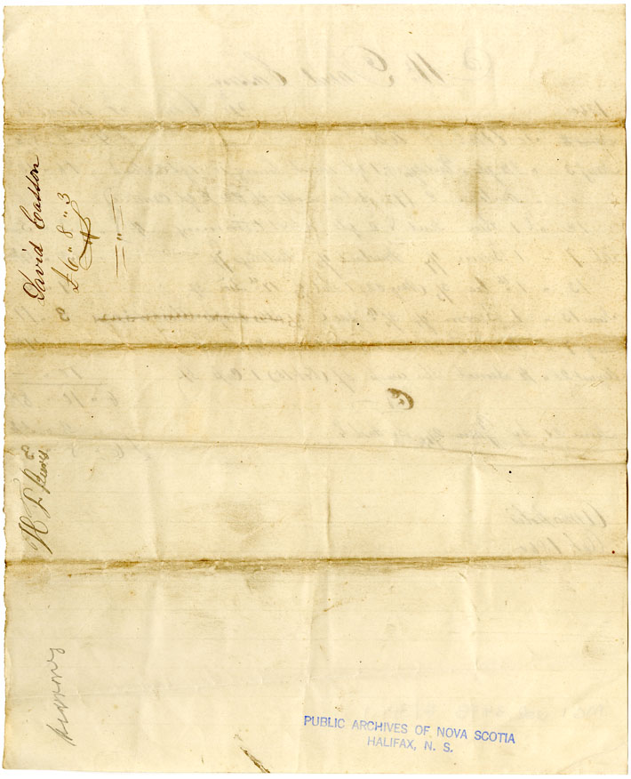 Easson : Account, David Easson with Henry F. Burns, Annapolis