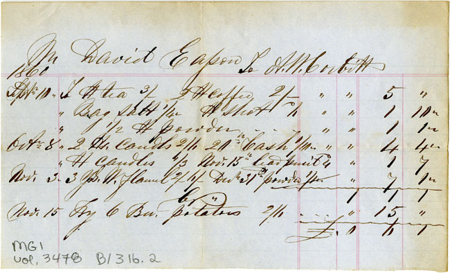 Easson : Account, David Easson with A.W. Corbitt